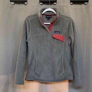 Patagonia Gray Fleece with Pink Trim
